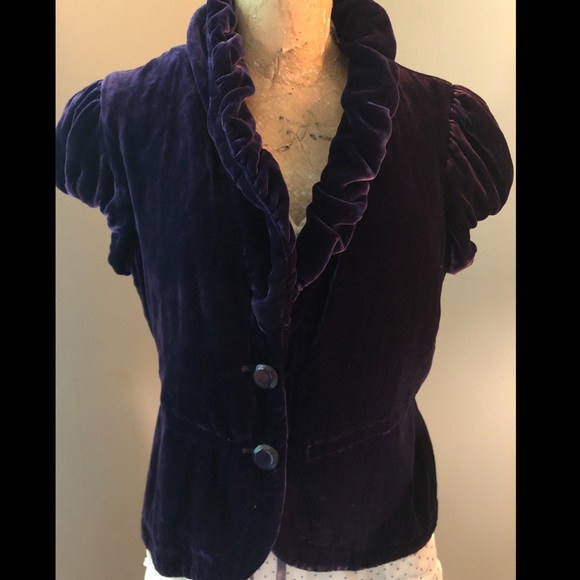 Armani Exchange NWT purple velvet top - Picture 8 of 14